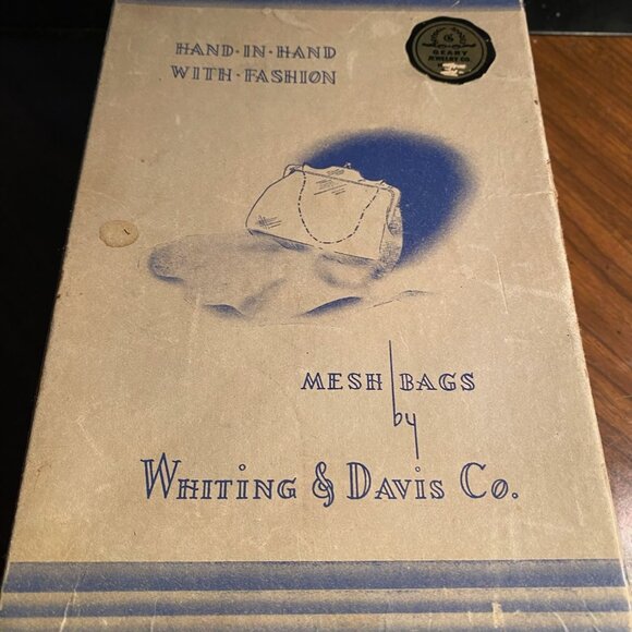 Holiday Glamour Gift Set: Whiting & Davis Purse, Misaki Pearls & Vintage Floral - Picture 4 of 7